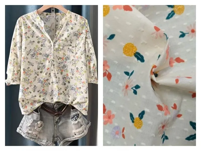 Small Floral Printed 100 Cotton Fabric 4 Small Floral Printed 100 Cotton Fabric 4